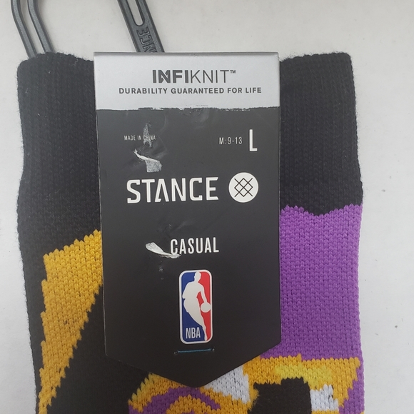 NWT Men's LA Lakers Anthony Davis Stance Socks - Picture 4 of 6
